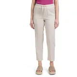 Cartoon Leinenhose Tunnelzug Beige 42