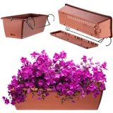 Kadax Blumenkasten 60 x 19 x 145 cm Terrakotta