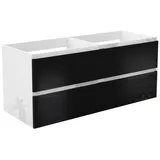 duschspa Waschtisch Unterschrank Waschtischunterschrank Waschbeckenunterschrank Badschrank, 50-120cm Hängeschrank, Matt / Hochglanz schwarz 120 cm x 52 cm x 46.3 cm