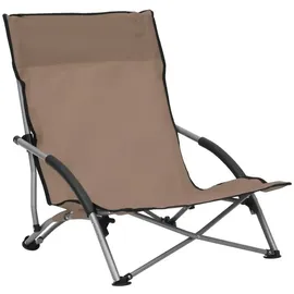 vidaXL Klappbare Strandstühle 2 Stk. Taupe Stoff