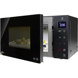 LG Mikrowelle "MH 6535 GIS", schwarz, B:47,6cm H:27,2cm T:38,8cm, Mikrowellen_Minibacköfen_Kleinküchen, Smart Inverter Technologie, echte Glasfront