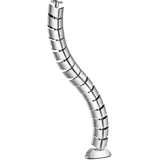 InLine Kabelkanal flexibel, vertikal für Tische, 2 Kammern, 0,80m, silber