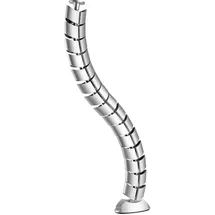 InLine Kabelkanal flexibel, vertikal für Tische, 2 Kammern, 0,80m, silber