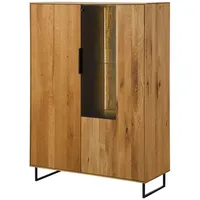 MASSIVMOEBEL24.DE Highboard Wildeiche 103x43x145 natur geölt LINDAU #16)