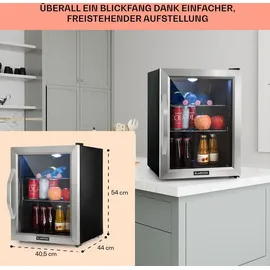 Klarstein Beersafe M Getränkekühlschrank (33 l, 540 mm hoch, Edelstahl)