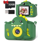 Kinderkamera, Gofunly Kinder Kamera 1080P 2,0-Zoll-Bildschirm Fotoapparat Kinder mit 32GB-Karte Selfie Digitalkamera Kinder Fotokamera Kinder für 3-12 Jahre Jungen und Mädchen Weihnachten Spielzeug