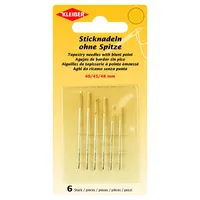Kleiber Sticknadel abgerundete Spitze Silber 6 St.