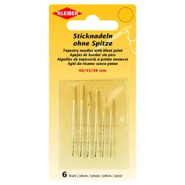 Kleiber Sticknadel abgerundete Spitze Silber 6 St.