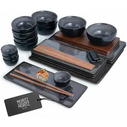 Moritz & Sushi Set Anthrazit Asia 29-tlg. - L/B/H ca. 35,00x26,00x32,00
