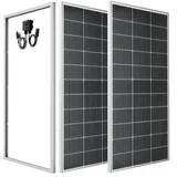 300W Solarpanel 12V, Monokristallines Solarpanel 300 Watt Wohnmobil, Solarmodul mit 90cm Solarkabel für 12V Batterien Boot Balkon Wohnwagen, Photovoltaik Panel Pv Module Solar Panel