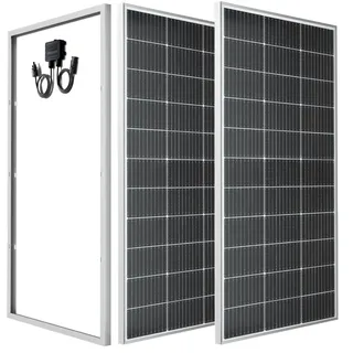 300W Solarpanel 12V, Monokristallines Solarpanel 300 Watt Wohnmobil, Solarmodul mit 90cm Solarkabel für 12V Batterien Boot Balkon Wohnwagen, Photovoltaik Panel Pv Module Solar Panel
