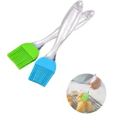 2 Stück Silikon Backpinsel, Küche Pastry Brush, Grillbürste Pinsel, Basting Gebäckbürste, BBQ Pinsel für Grillen, Gebäck, Rühren, Backen, Kochen