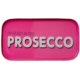 Giftcompany Gift Company Love Trays, Dekotablett, XS, Im ready in one Prosecco, 1143803013 1 St