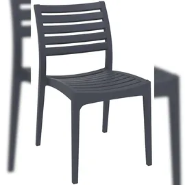 CLP Ares Gartenstuhl 48 x 58 x 82 cm dunkelgrau 2er Set