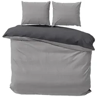 One-home Seersucker Bettwäsche Unifarben Wende Doubleface Sommer Mikrofaser Bettbezüge,