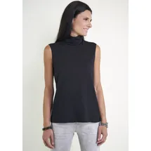 Seidel Moden Tanktop SEIDEL MODEN, Damen, Gr. 44, schwarz, Jersey, Obermaterial: 96% Viskose, 4% Elasthan, unifarben, figurumspielend hüftbedeckend, Rundhals, Tops Tanktop, MADE IN GERMANY