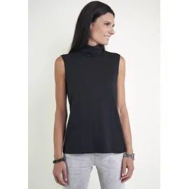 Seidel Moden Tanktop SEIDEL MODEN, Damen, Gr. 44, schwarz, Jersey, Obermaterial: 96% Viskose, 4% Elasthan, unifarben, figurumspielend hüftbedeckend, Rundhals, Tops Tanktop, MADE IN GERMANY