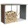 DEMA Kaminholzregal Metall 303 x 111,5 x 188 cm Beige