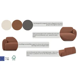 Home Affaire Ecksofa HOME AFFAIRE "Myrland Wohnlandschaft", beige (cream), B:310cm H:72cm T:250cm, 100% PES, Sofas, Ecksofa, Breite 310 cm, L-Form, Chenille, Easy Clean Stoff, mit Kaltschaum, Topseller