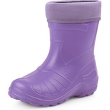 Ladeheid Gummistiefel Kinder federleichte und wasserdichte Eva Thermo Regenstiefel Gummistiefel gefüttert KL050 (Violett, 30 EU)