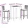 vidaXL Gartenbar-Set 3-tlg. Grau