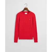 GANT Strickpullover mit gerippten Abschlüssen, Rot, L