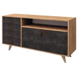 Skye Decor Konsole 100% MELAMINE COATED PARTICLE BOARD, 86 cm x 40 cm x 140 cm D3412 grau