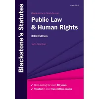 Oxford University Press Blackstone's Statutes on Public Law &