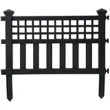 POWERTEC Garden Gartenzaun-Set 5 teilig aus PP, ca. 60 x 51,5 cm