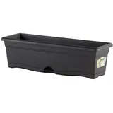 Plastiken Pflanzer mit integrierter Schale Anthrazit Farbe 40X20Cm