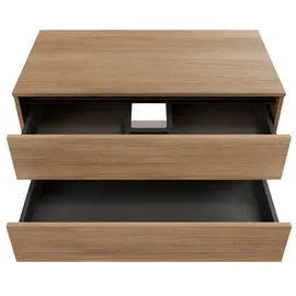 Fackelmann Waschtischunterschrank 100,4 x 51,6 x 46,5 cm Braun Schwarz