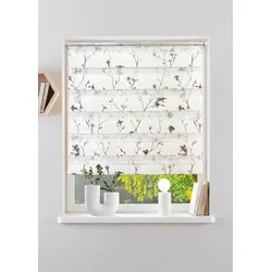 Doppelrollo OTTO HOME "MINNA" Gr. 3, grau, B:50cm H:150cm, Polyester, Rollos, Doppelrollo, mit Floralem Design - sehr beliebt, Topseller