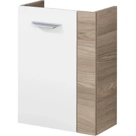 Fackelmann Waschbeckenunterschrank 44 x 60 x 24,3 cm Weiß Hochglanz