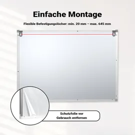 Wiltec Whiteboard Magnettafel 70 x 50 cm Weiß