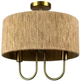 Relaxdays 2-flammige Deckenlampe rund braun