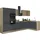 kochstation Winkelküche Florida L-Form 340 x 175 cm schwarz