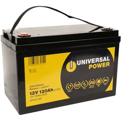 Universal Power AGM UPC12-120 12V 120Ah Wohnmobilbatterie wartungsfrei