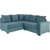 Roller Ecksofa - mint - Cord - Ottomane links