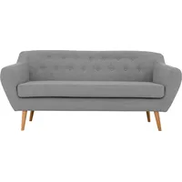 3-Sitzer HOME AFFAIRE "Renne", grau, B:178cm H:78cm T:73cm, Webstoff, Sofas, mit Heftung im Rücken im skandinavischem Stil