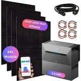 myvoltaics Balkonkraftwerk bifazial 2000 W inkl. Anker Solarbank 3 5,4 kWh