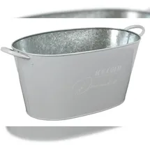 Buri Zinkwanne Ice Cold Getränkekühler Getränkewanne Pflanzgefäß Blumenkübel Deko