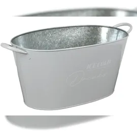 Buri Zinkwanne Ice Cold Getränkekühler Getränkewanne Pflanzgefäß Blumenkübel Deko