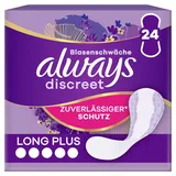 Always Discreet Inkontinenz-Slipeinlagen Long Plus (24 Binden) für Damen, starker Schutz, den Sie kaum spüren