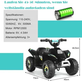 Goplus Elektro-Kinderquad Miniquad schwarz (6V)