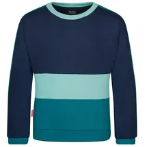 TROLLKIDS Verdal Sweatshirt - Navy / Teal / Aqua - 104 cm