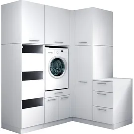 laundreezy Mehrzweckschrank-Set 186 x 238 x 68 cm Weiß