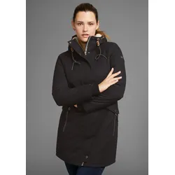 Outdoorjacke, mit Kapuze, atmungsaktives Material, wasserdicht, winddicht, mit Kapuze, Gr. 42, Schwarz, , 31243032-42