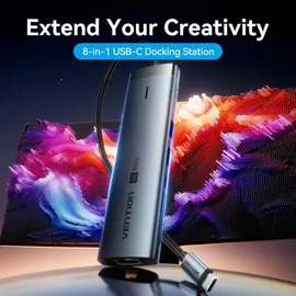 Vention USB-C Aluminium 0.15m Grau