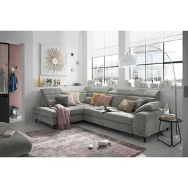 Set One by Musterring Eckcouch Polyester 3-Sitzer Grau