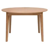 miliboo Ausziehbarer Runder Esstisch 120-150 x 76 cm helles Eichenholz